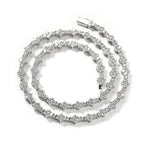 UWIN Iced Shinning Star Tennis Chain Necklace for Women 6mm Prong Setting Cubic Zirconia Chain Choker Fashion Jewelry for Gift