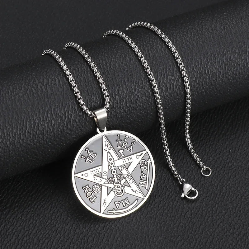 Witchcraft Pentagram Pendant Necklace — Stainless Steel