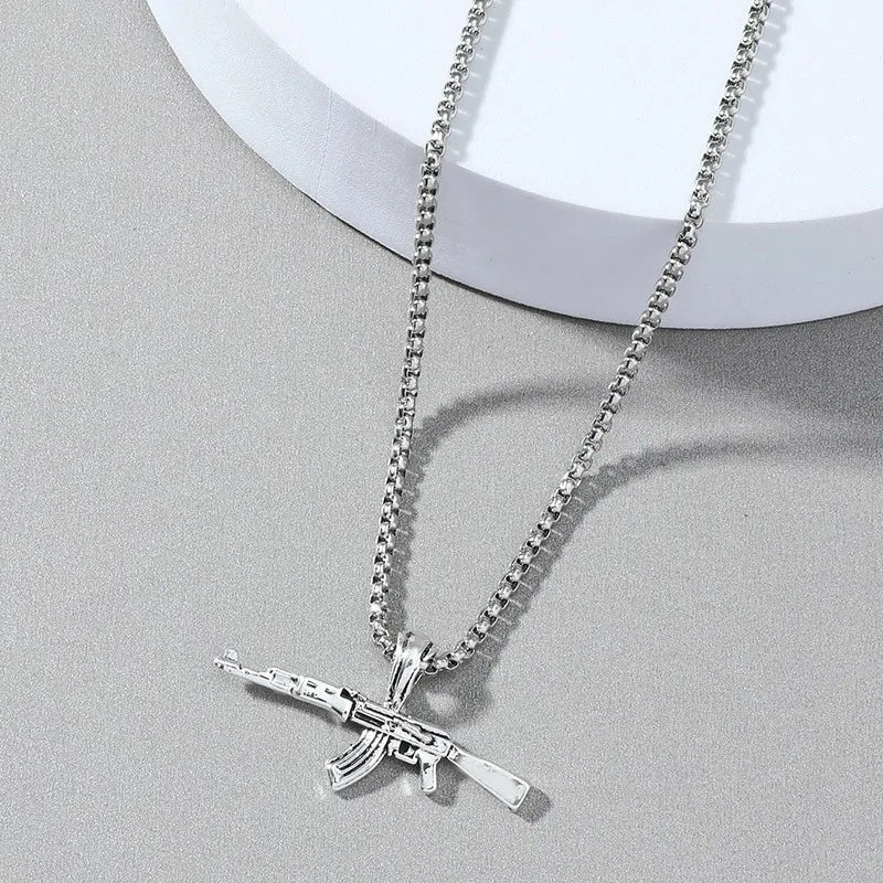 Gun Pendant Necklace