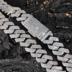 Iced Out Cuban Chain Necklace Stainless Steel 20MM