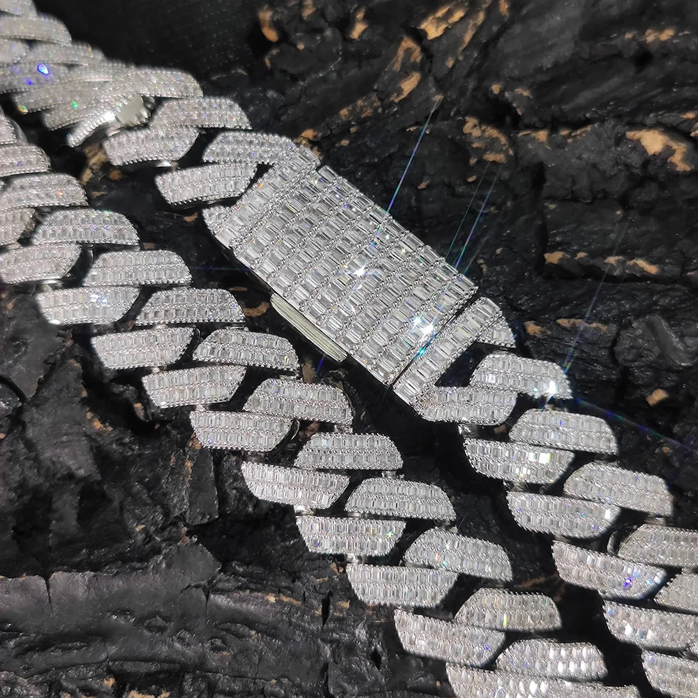 Iced Out Cuban Chain Necklace Stainless Steel 20MM