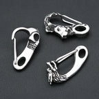 Lion Head Keychain — Stainless Steel