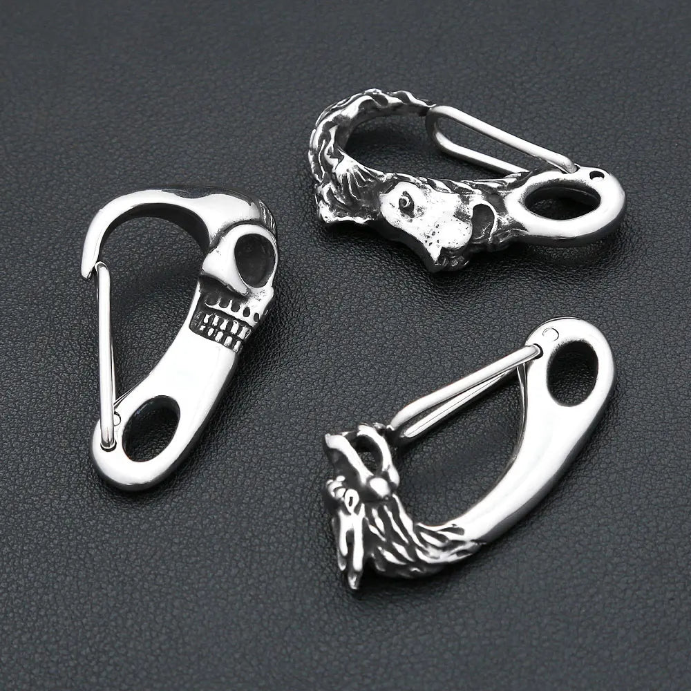 Lion Head Keychain — Stainless Steel