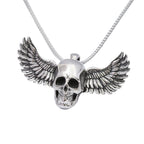 Skull Steel Pendant Big Size Fallen Angel Wings