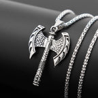 New Men's Double Axe Amulet Necklace Fashion Pendant Jewelry Personality Hip Hop Popular Accessories Small Gift