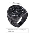 Leviathan Cross Signet Ring — Stainless Steel