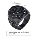 Leviathan Cross Signet Ring — Stainless Steel