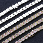 Gold Baguette Tennis Bracelet 8MM Iced Out