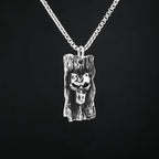 Three Wise Skulls Pendant — Stainless Steel