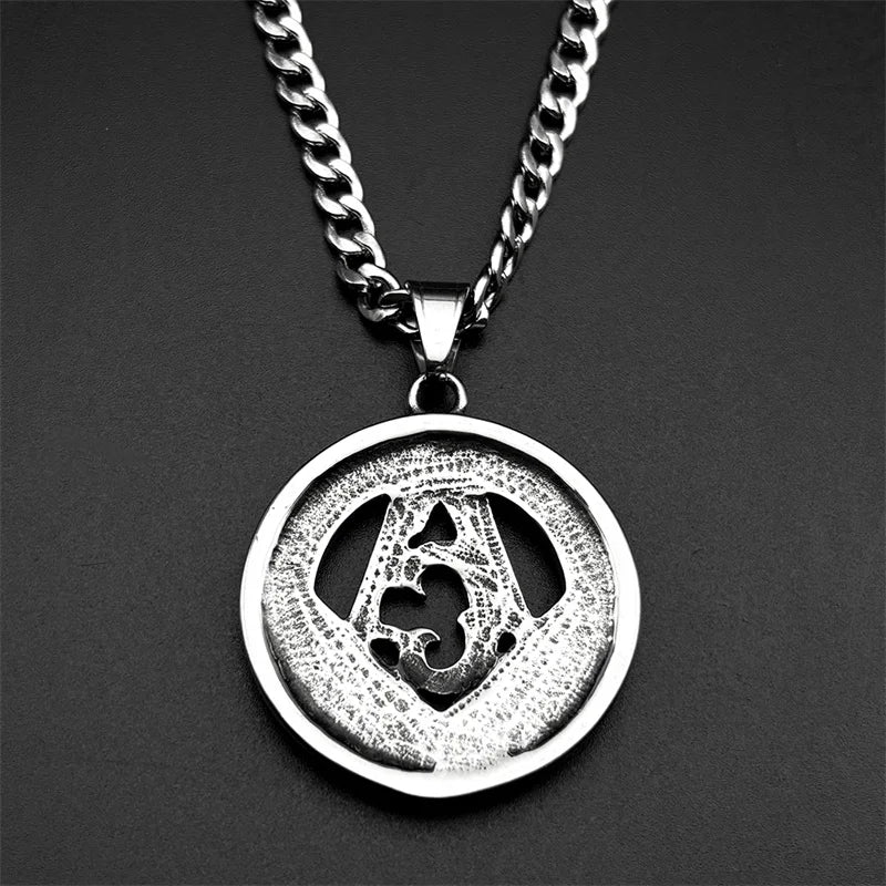 Steel Pendant Vintage Masonic Freemason Symbol