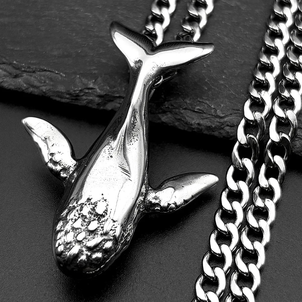 Viking Steel Pendant 316L Whale Punk Gothic