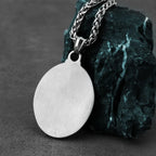 Vintage Stainless Steel Viking Wolf Howling to the Moon Pendant Necklace Nordic Boyfriend Gift Jewelry Wholesale