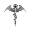 Fashion Flying Dragon Necklace Stainless Steel Punk Sword Pendant Necklace For Men Unique Amulet Jewelry Gift