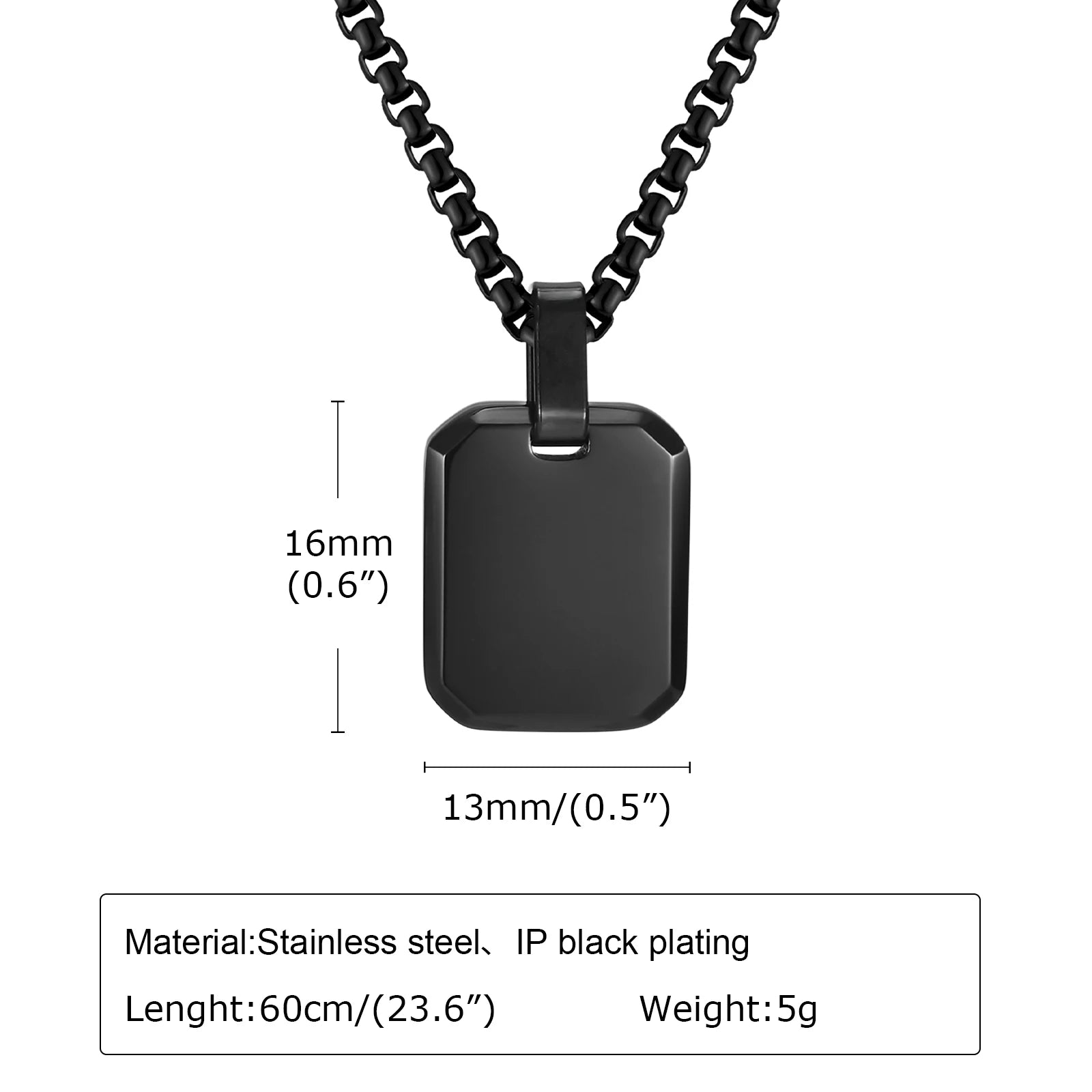 Stylish A-Z 26 Letters Necklace for Men Boys,Waterproof Stainless Steel Square Pendant Necklace,Initals Alphabet Collars Gifts