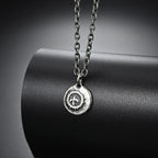 Flying Bird Geometric Pendant Necklace — Titanium