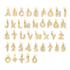 Letter Charm Pendant Necklace — Gold Iced