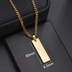 Letdiffery Custom Engraved Eyes Necklaces for Women Men Stainless Sreel Laser Carve Photo Names Square Pendant Jewelry