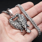 Odin Double Raven Pendant — Stainless Steel
