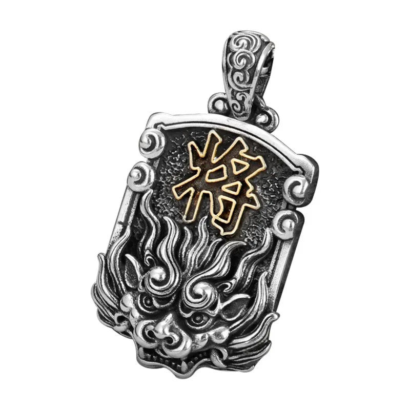 Original Van Gogh sunflower sunflower men's necklace high sense pendant nautical compass retro fashion trend pendant