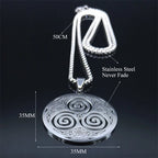 Viking Celtic Stainless Steel Pendant Necklace