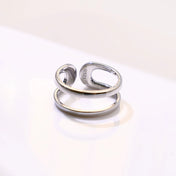 Gothic Ring Silver-Tone Retro Stacking Set Adjustable
