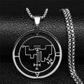 Demon Seal Vual Pendant — Silver Stainless