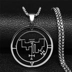Demon Seal Vual Pendant — Silver Stainless