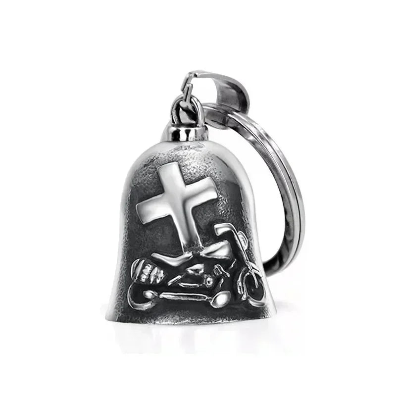 Norse Gods Odin Celtic Knot Motorcycle Bell Necklace Men's Punk Riding Rock Lucky Exorcism Amulet Jewelry