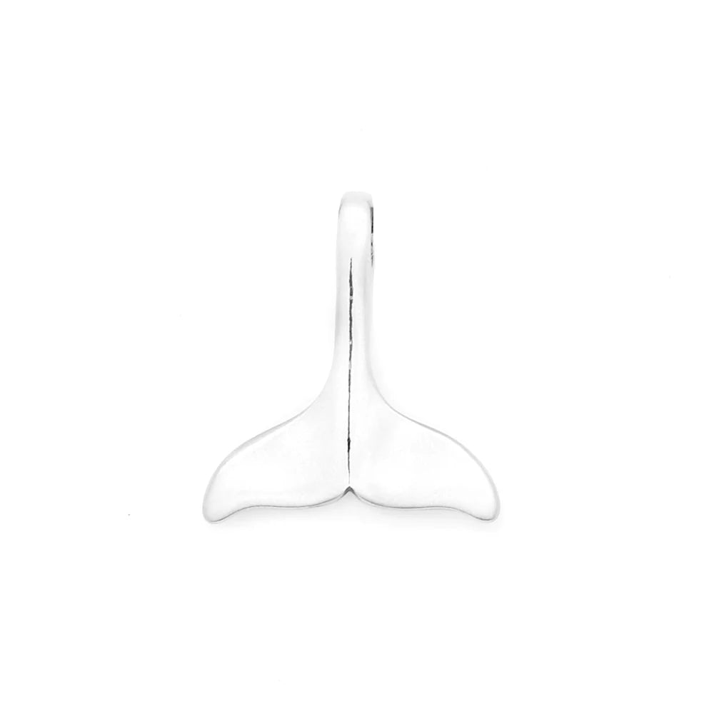 New Fashion Vintage Whale Fish Tail Pendant Necklaces For Men Women 316L Stainless Steel Punk Sea Animal Jewelry Gifts Wholesale
