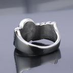 Angel Wings Skull Ring — Stainless Steel