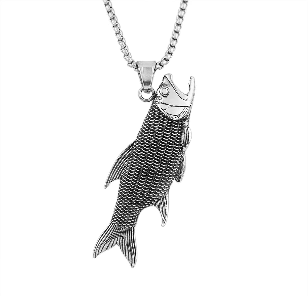 Fish Stainless Steel Pendant Necklace