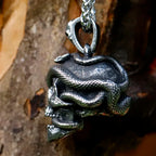 2022 Men's 2022 New Special Design Skull Craving Snake Men's Necklace Pendant Punk Gothic Stainless Steel Jewelry