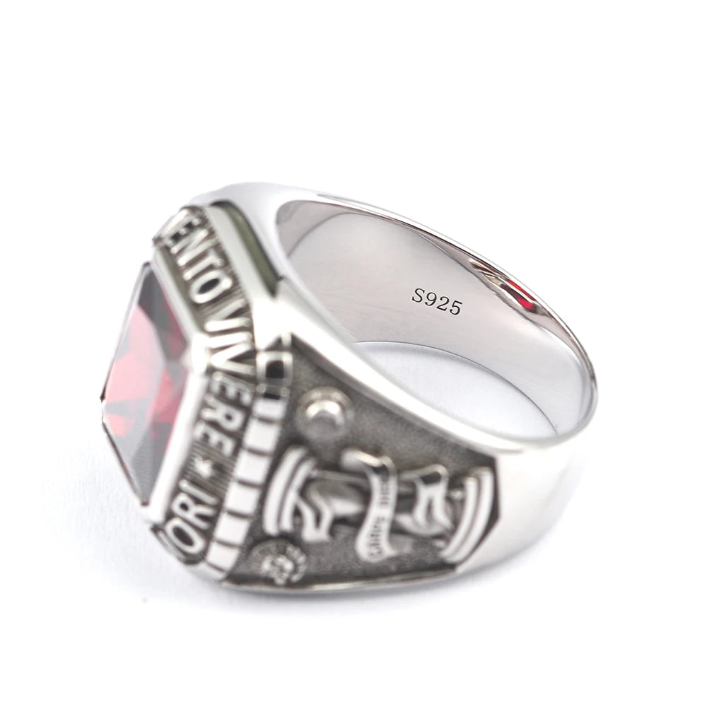 Memento Mori Skull Ring — Antique Silver Carpe Diem