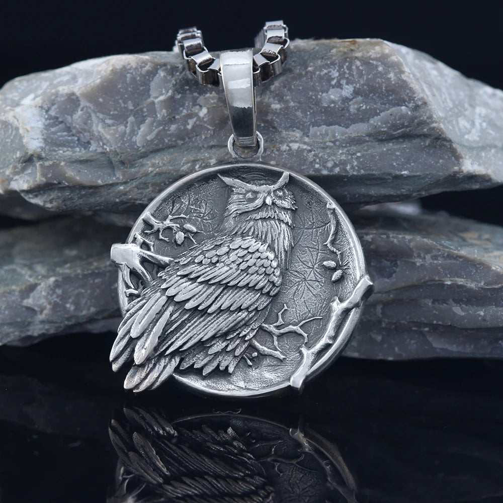 Owl Mascot Pendant — 925 Silver