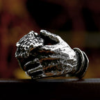 Gothic Snake Hand Bones Ring — Stainless Steel