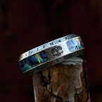 Fashion Viking Tree Of Life Stainless Steel Abalone Shell Rings For Men Odin Norse Viking Rune Rings Retro Amulet Jewelry Gift