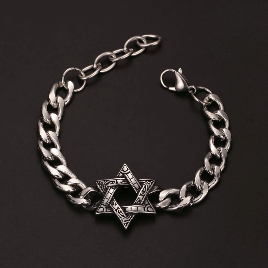 Star of David Bracelet — Stainless Steel