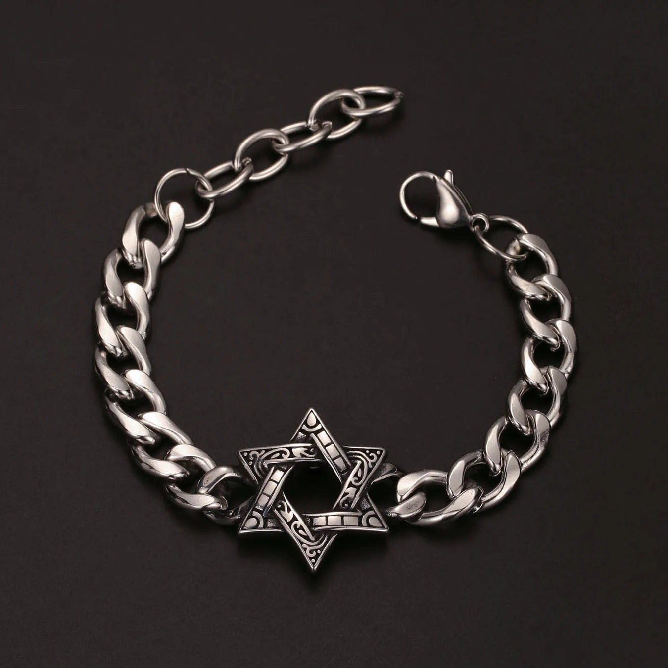 Star of David Bracelet — Stainless Steel