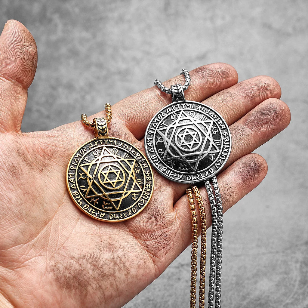 Judaism Star of David Stainless Steel Men Women Necklaces Pendants Chain Punk Trendy Amulet Jewelry Creativity Gift Wholesale