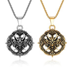 Samurai Oni Mask Pendant Necklace — Stainless Steel