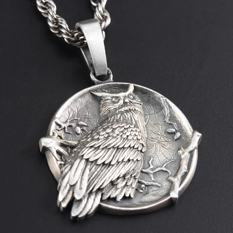 Owl Mascot Pendant — 925 Silver