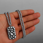 Neo-Gothic Skull Pendant Necklace — Stainless Steel