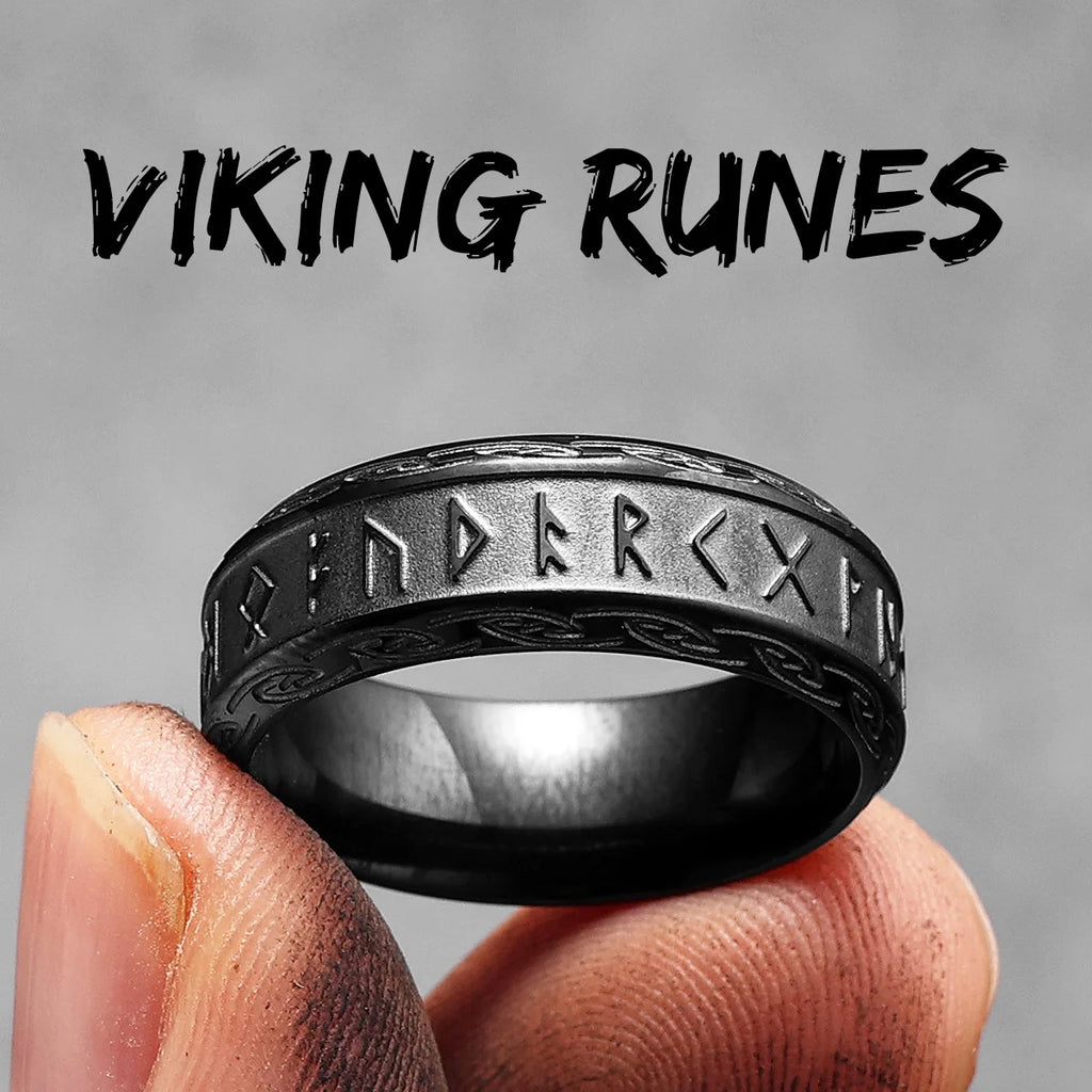 Viking Rune Ring — Stainless Steel