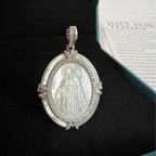 Virgin Mary Silver Pendant Necklace