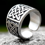 Viking Odin Trinity Celtic Knot Amulet Ring — Stainless Steel