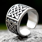 Viking Odin Trinity Celtic Knot Amulet Ring — Stainless Steel