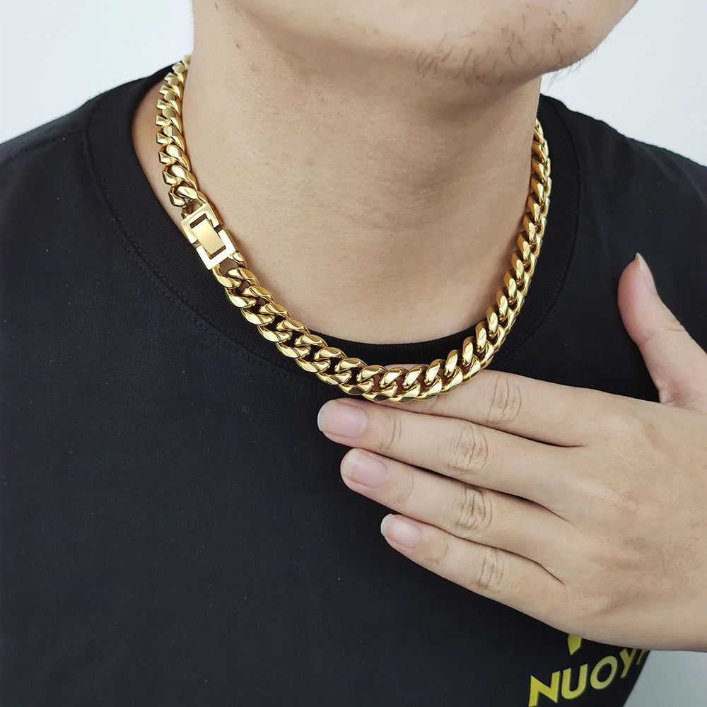Stainless Steel Cuban Chain Necklace Miami