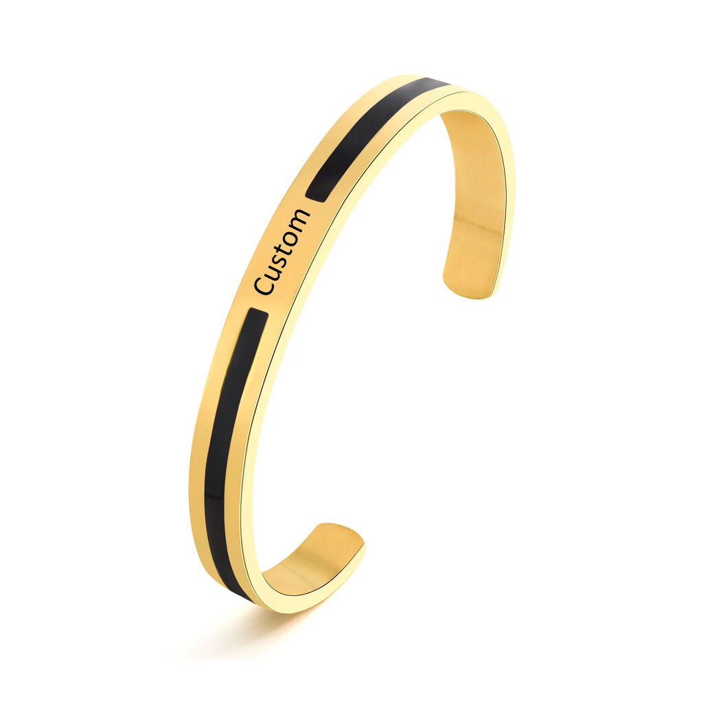 Viking Cuff Bangle Bracelet — Stainless Steel