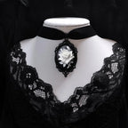 Gothic Crow Pendant Necklace