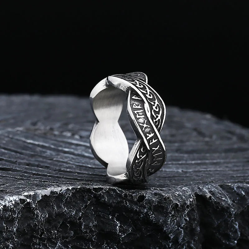 2024 New 316L Stainless Steel Viking Tree Of Life And Odin Runes Ring For Man Women Party Gift Fashion Jewelry